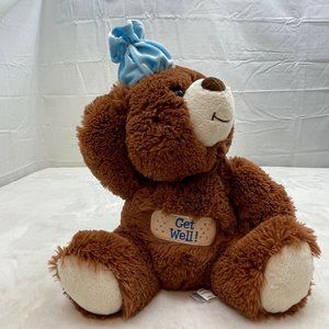 Aurora Get Well Teddy Bear 12" Plush Stuffed Toy Brown Soft 2018